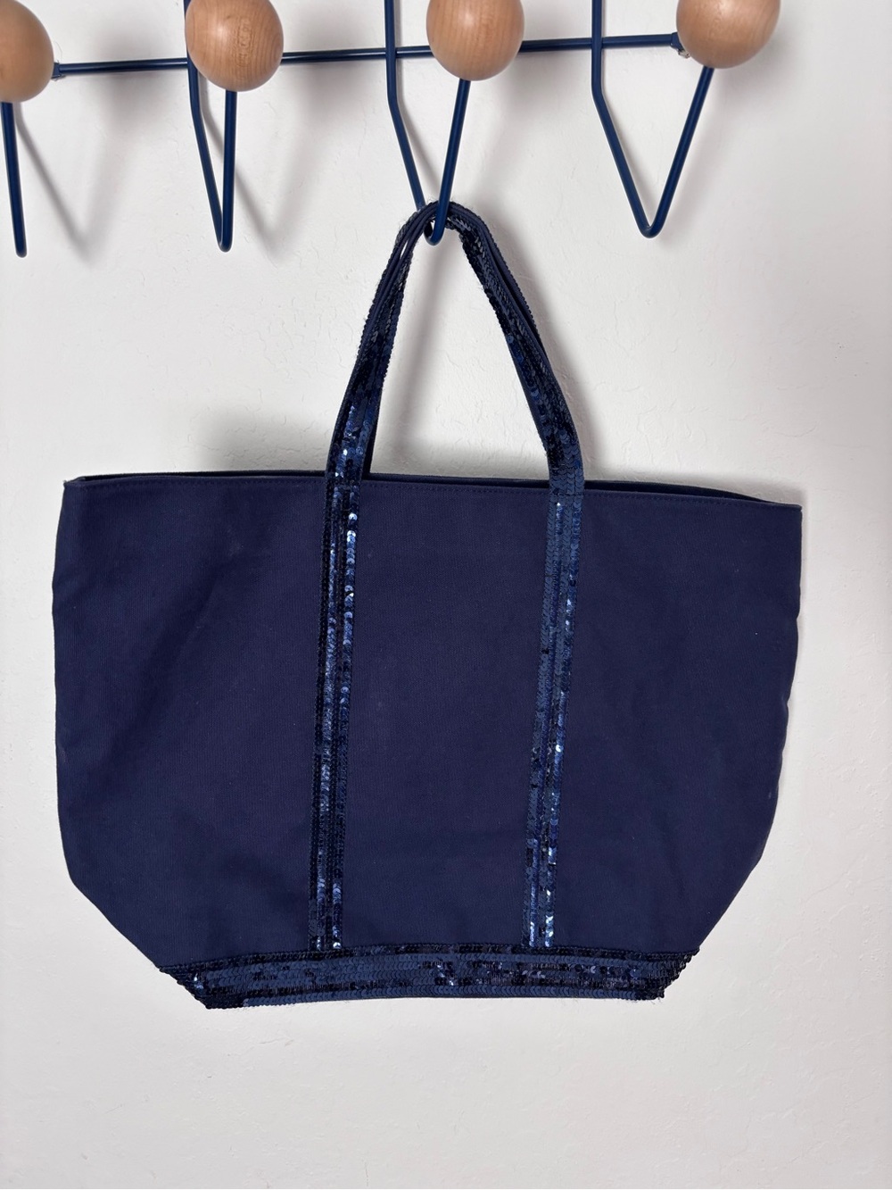 Vanessa Bruno 100% cotton medium Cabas tote in Navy